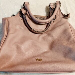 Elegant Taupe Leather Tote Bag